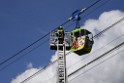 Koelner Seilbahn Gondel blieb haengen Koeln Linksrheinisch P036